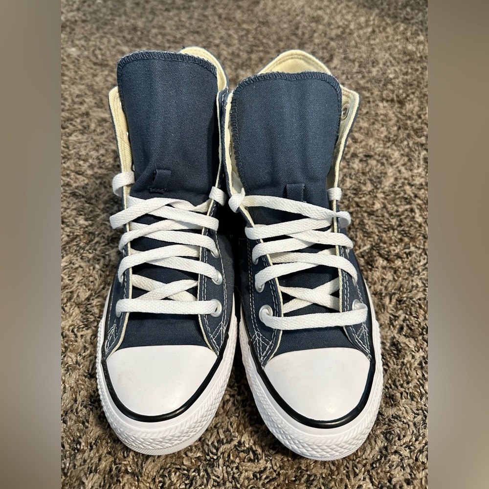 Unisex Converse Chuck Taylor All Star Navy Blue High-Top Sneakers- Women’s 9 - Picture 3 of 10